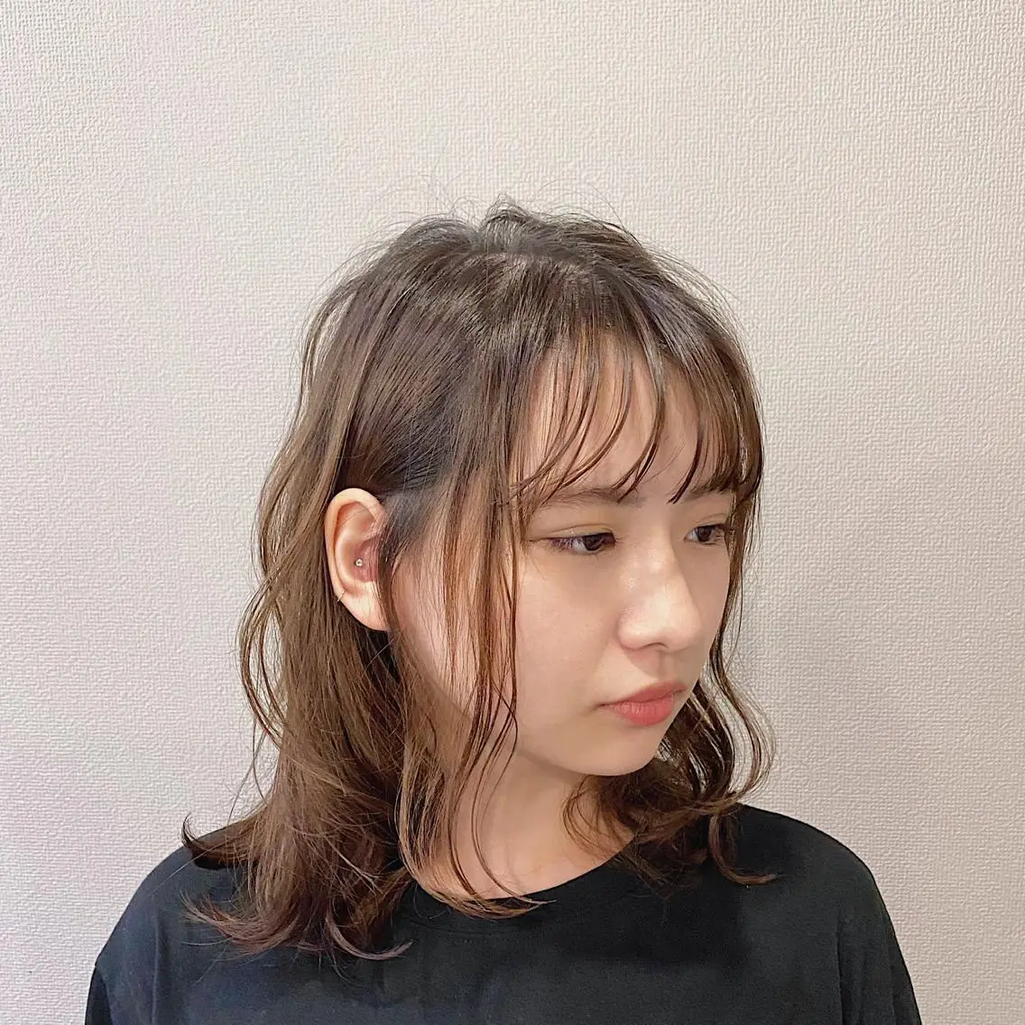 ミディアム パーマ ミディアムパーマ 山口 浩之のヘアスタイル