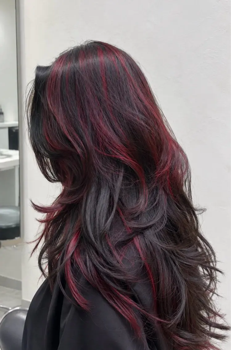 ロング カラー ブリーチ ハイライトカラー ハイライト ヘアカラー ゆいな/明るめカラー /艶カラー/髪質改善のヘアスタイル