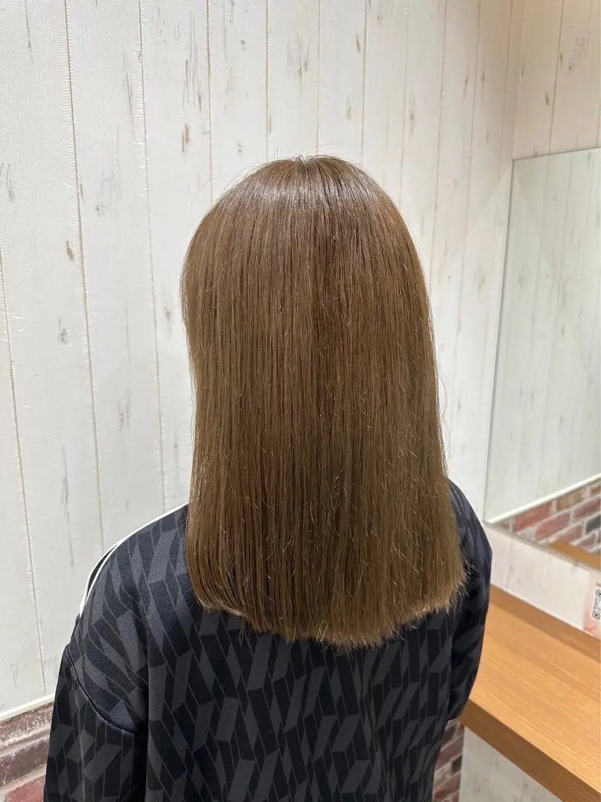 ロング ボブ ハイライト 髪質改善 レイヤーカット FANスタイリスト Ⓜ️EIのヘアスタイル