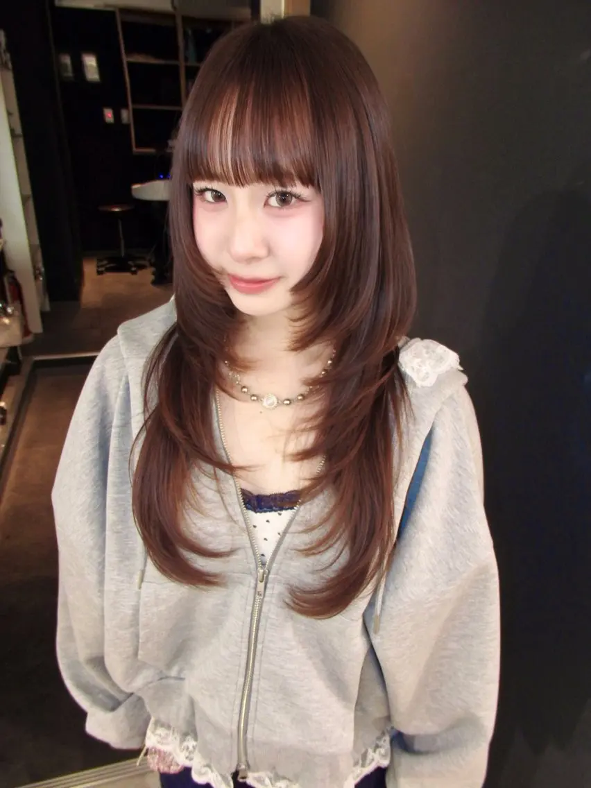 ロング ハイレイヤー レイヤーカット カット ヘアカラー 明るめカラー/ボブ ★Yuzu★のヘアスタイル