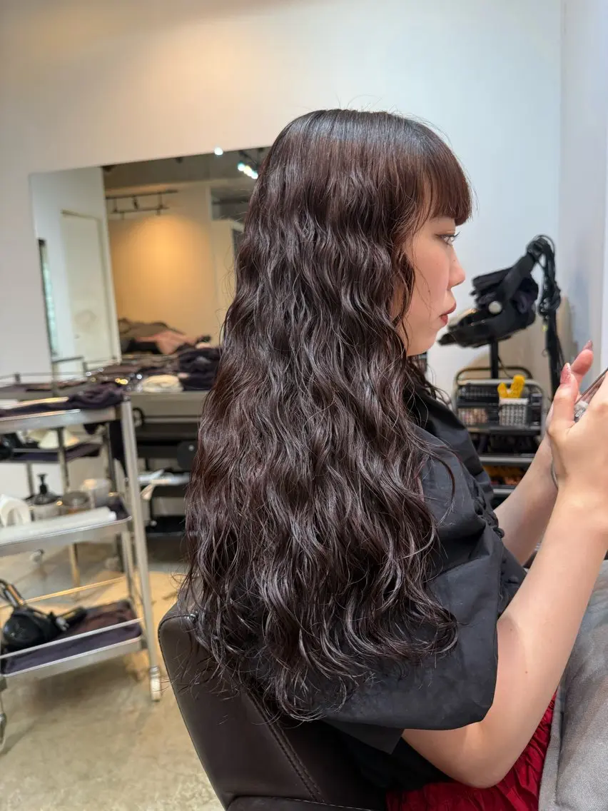 ロング カット パーマ トリートメント 【表参道】似合わせ パーマ/神野 楓のヘアスタイル