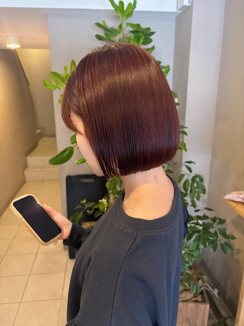 ショート カラー カット ヘアカラー トリートメント 似合わせカット/ 艶カラー/いらみなのヘアスタイル