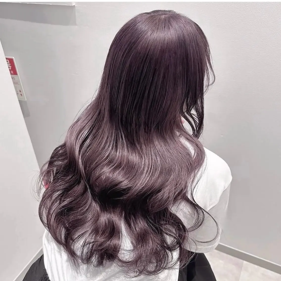 ロング カラー ブリーチ ダブルカラー ラベンダーカラー ブリーチなしカラー 心斎橋/透明感カラー / ミサキのヘアスタイル