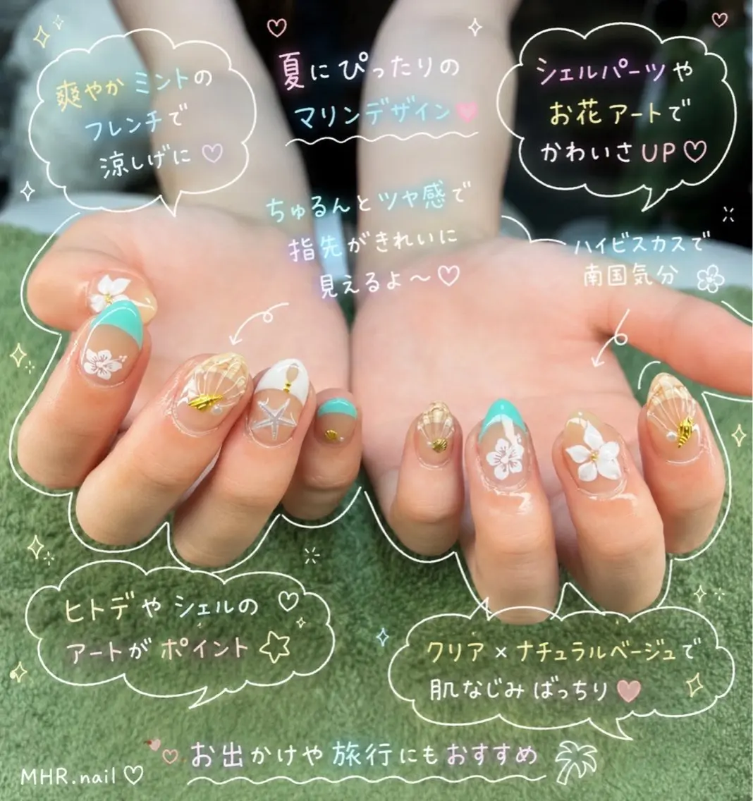 ネイル ハンドネイル フットネイル MHR nailのネイルデザイン