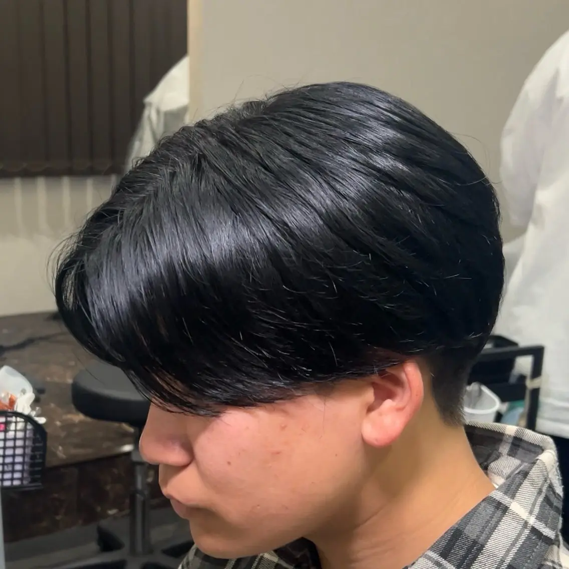 ミディアム メンズ 縮毛矯正 福井 太暉のヘアスタイル