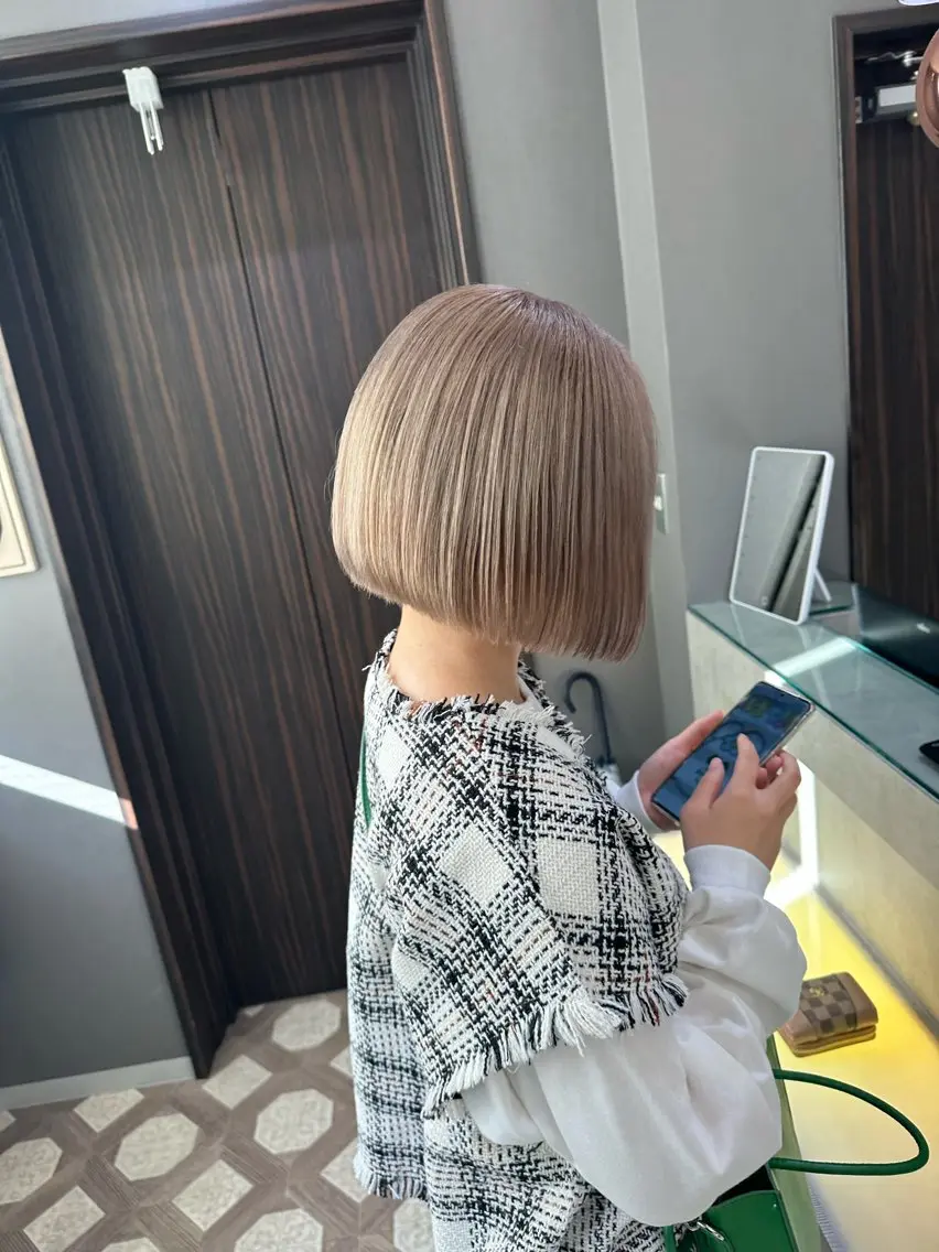 「髪質補修」ケアブリーチ+トリートメントの写真