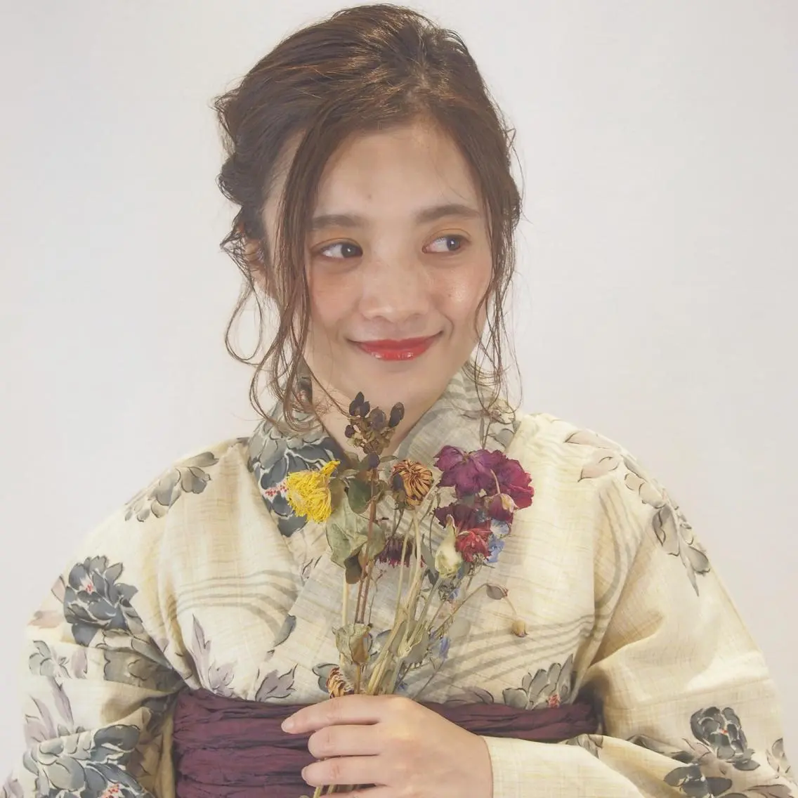 ヘアアレンジ 浴衣 江原 彩華のヘアスタイル