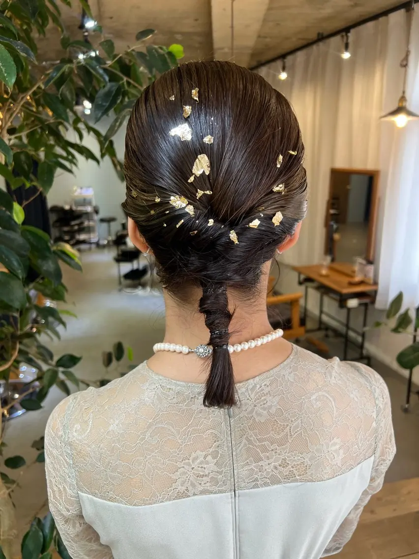 ミディアム ヘアセット ブリーチなしカラー 🌿脇黒丸 彩のヘアスタイル