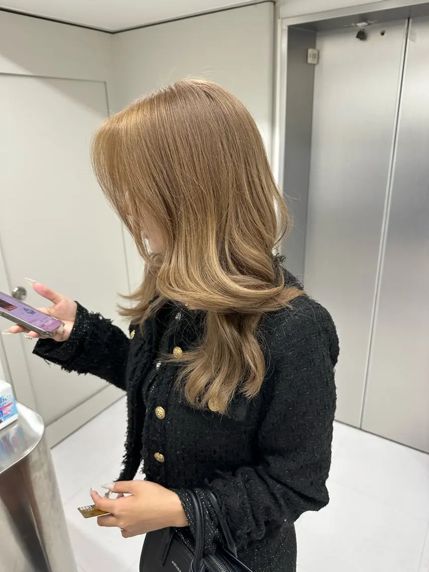 セミロング カラー GEAR.ブリーチ カラー/HAYATOのヘアスタイル