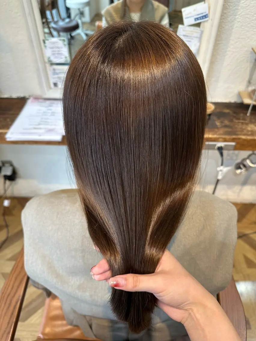 ミディアム カット ヘアカラー トリートメント 美髪矯正/渡辺 りんのヘアスタイル