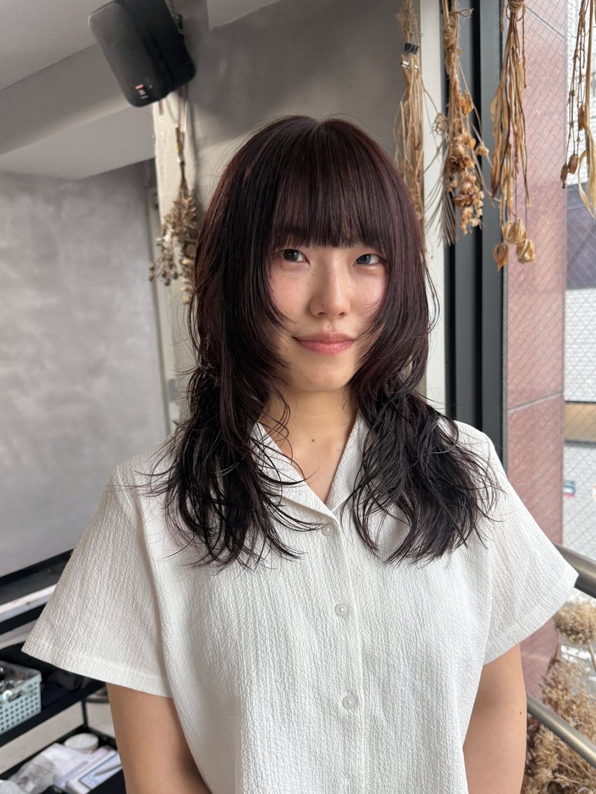 ロング パーマ カット パーマ ウルフ レイヤー パーマ🪐MANAのヘアスタイル