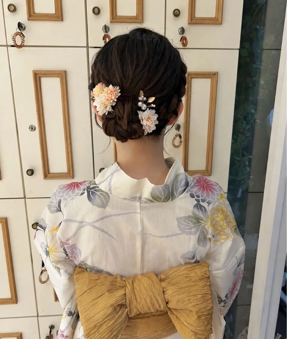 💛浴衣着付け+ヘアセット✺⋆*💛(リクエスト◎)の写真