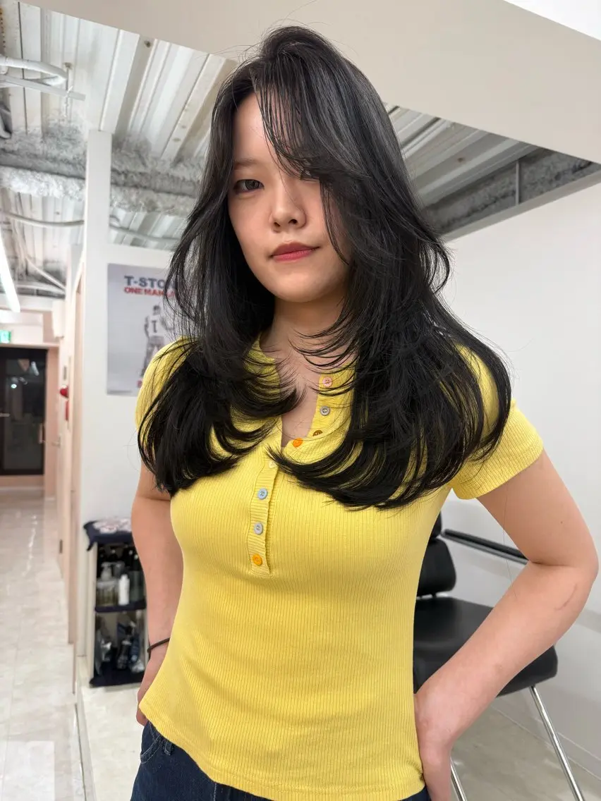 ロング カット ヘアカラー トリートメント YOLO 渋谷 RIONAのヘアスタイル