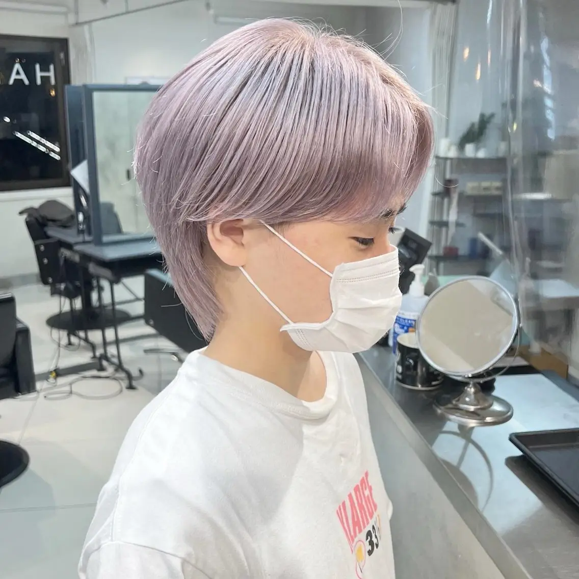 ショート メンズ カット ヘアカラー ハイトーンカラー/ さらさのヘアスタイル
