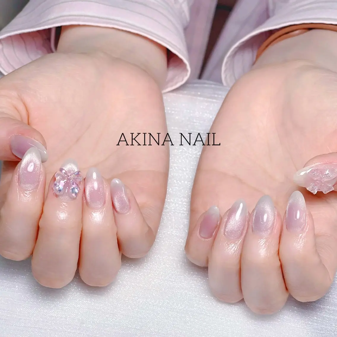 セミロング ハンドネイル Akina Nail 亀戸のネイルデザイン