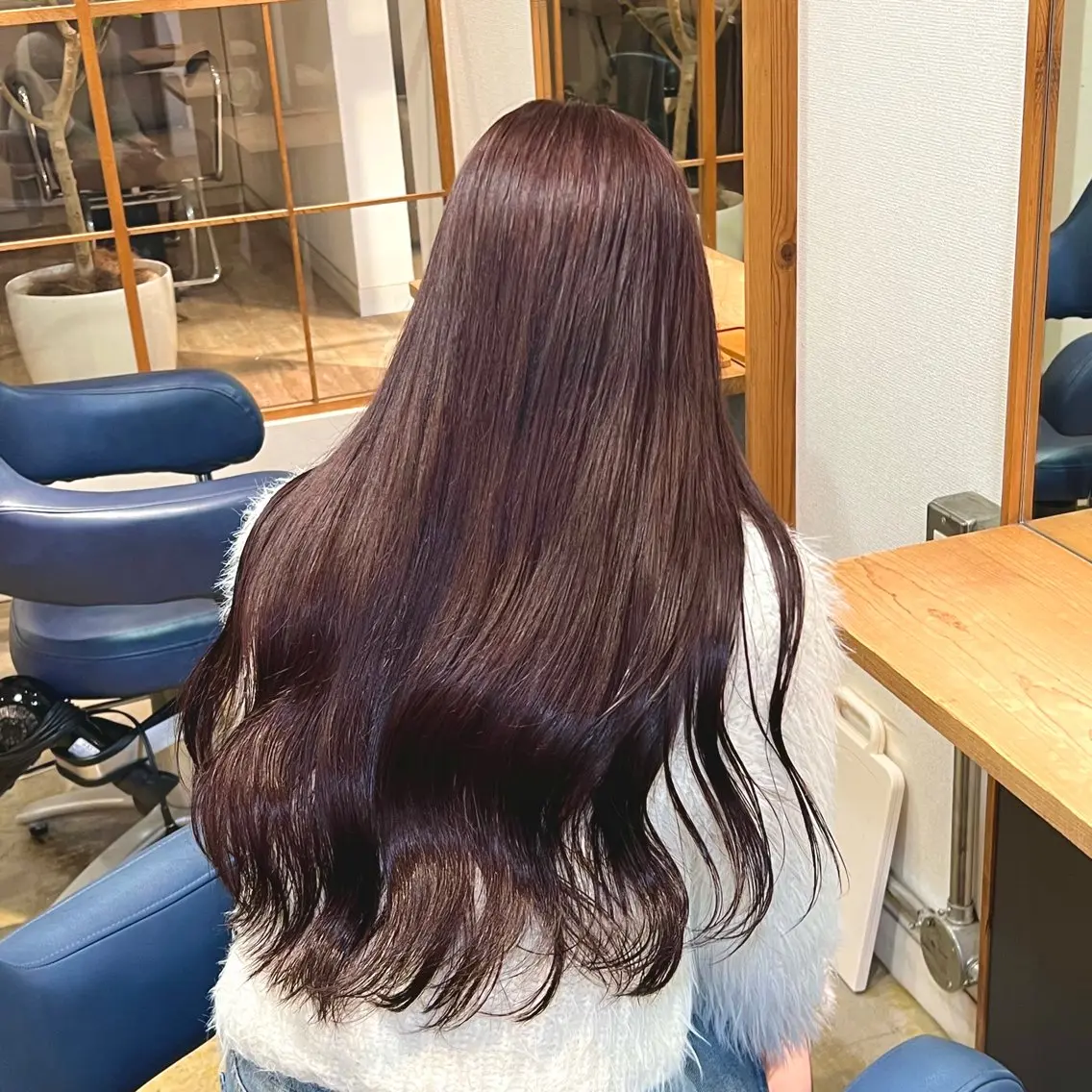 カラー ブラウンカラー レッドカラー さとう あづみのヘアスタイル