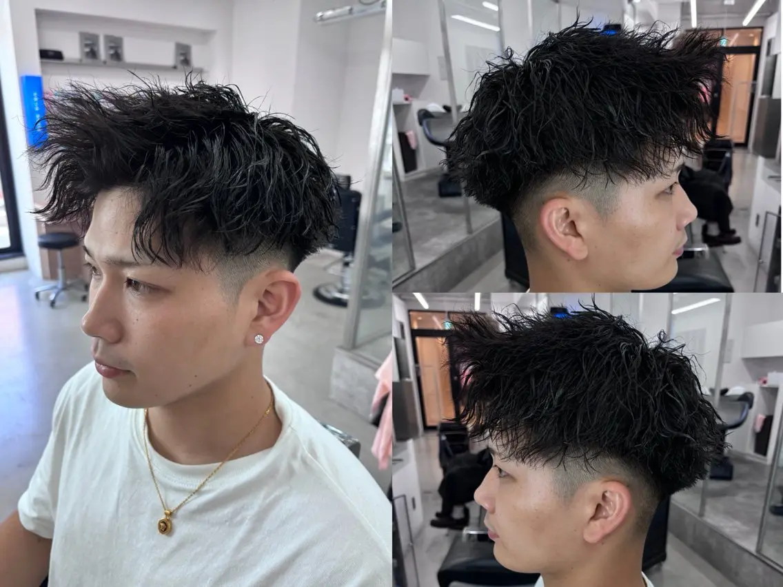 パーマ メンズ メンズパーマ スパイキーショート 波巻きパーマ カット パーマ ヘッドスパ 土岐/メンズ専門 パーマ特化美容師🌀のヘアスタイル