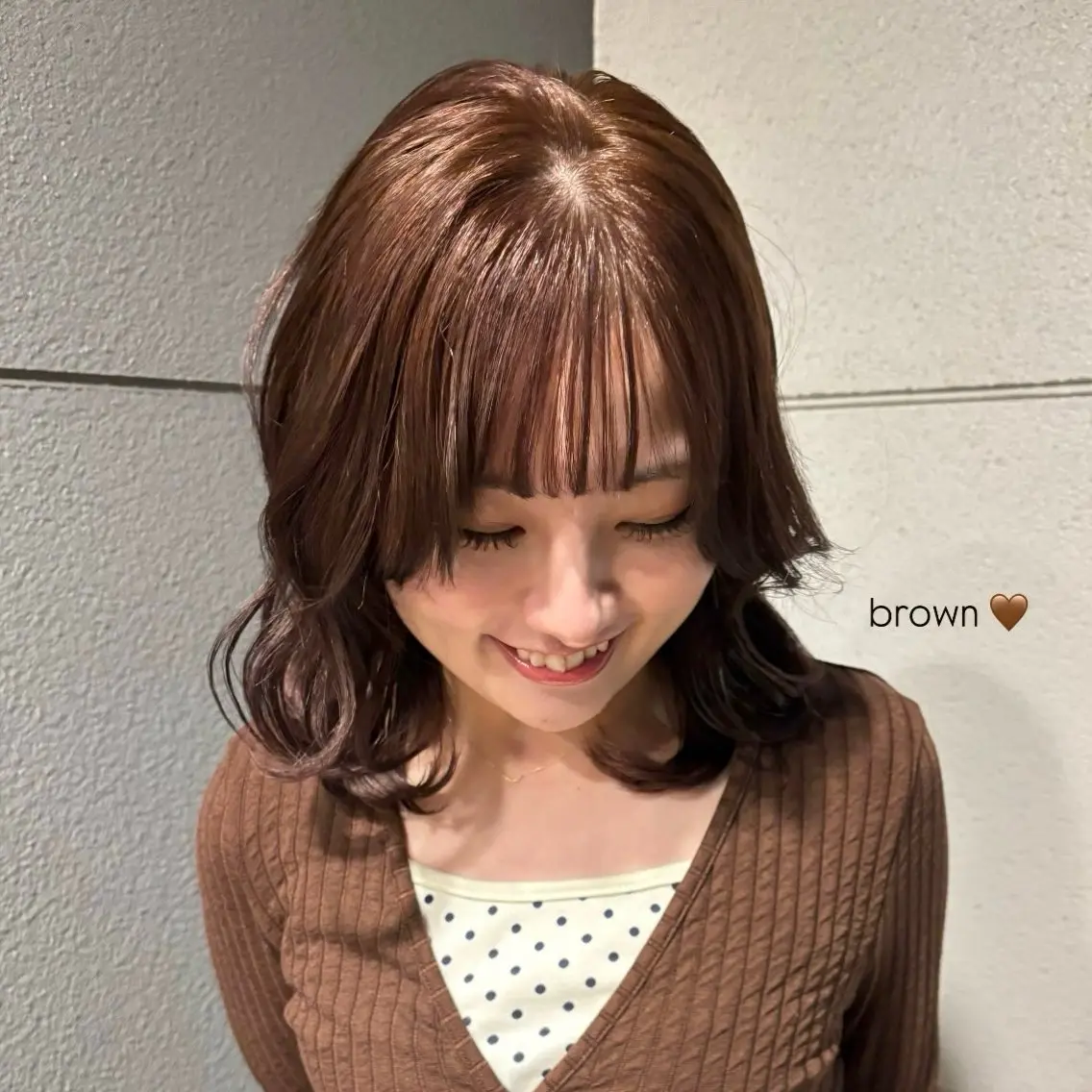 ミディアム カラー ブリーチ 透明感カラー ブリーチなしカラー konomi / 透明感カラー/鶴舞のヘアスタイル