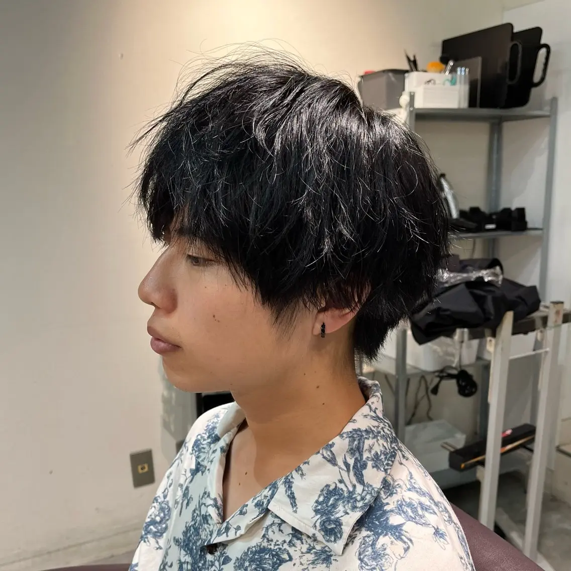カラー メンズ 黒髪 フェザーパーマ🌙 毛流れ yuzukiのヘアスタイル