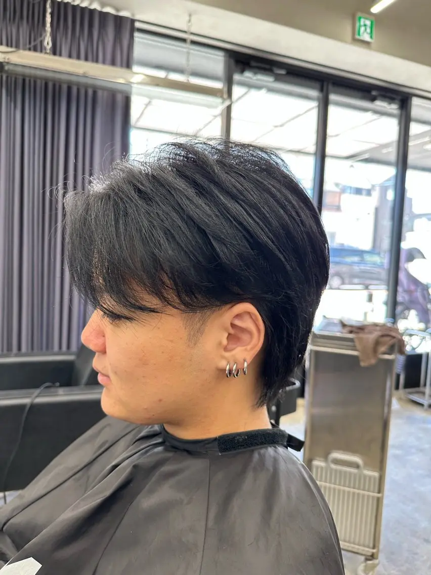 ミディアム メンズ センターパート メンズ韓国風 韓国風ヘア カット 🪐LANDS🪐 福垣 海也のヘアスタイル