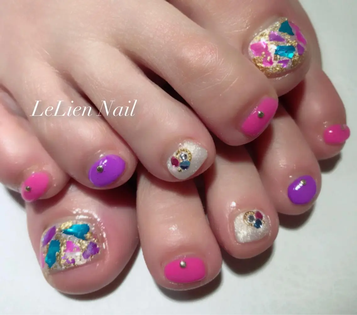 ネイル 夏ネイル モチの良さ◉ フィルインネイル♡のネイルデザイン