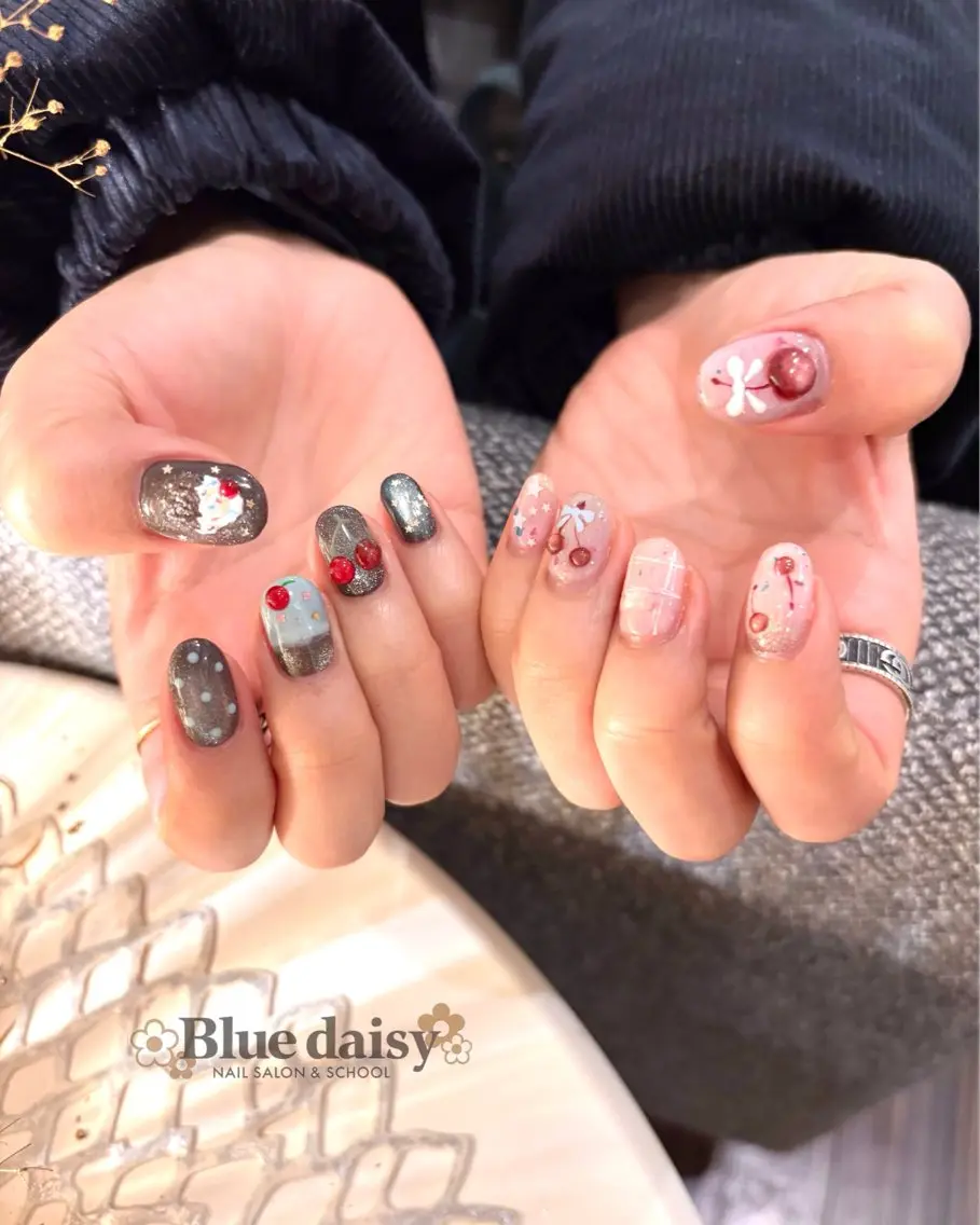 ネイル ハンドネイル Blue daisy 栄本店のネイルデザイン