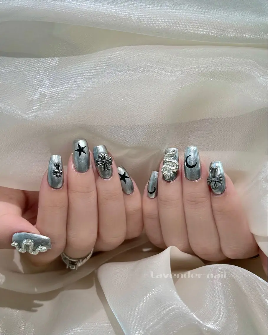 ネイル ハンドネイル Lavender nail·中島公園のネイルデザイン