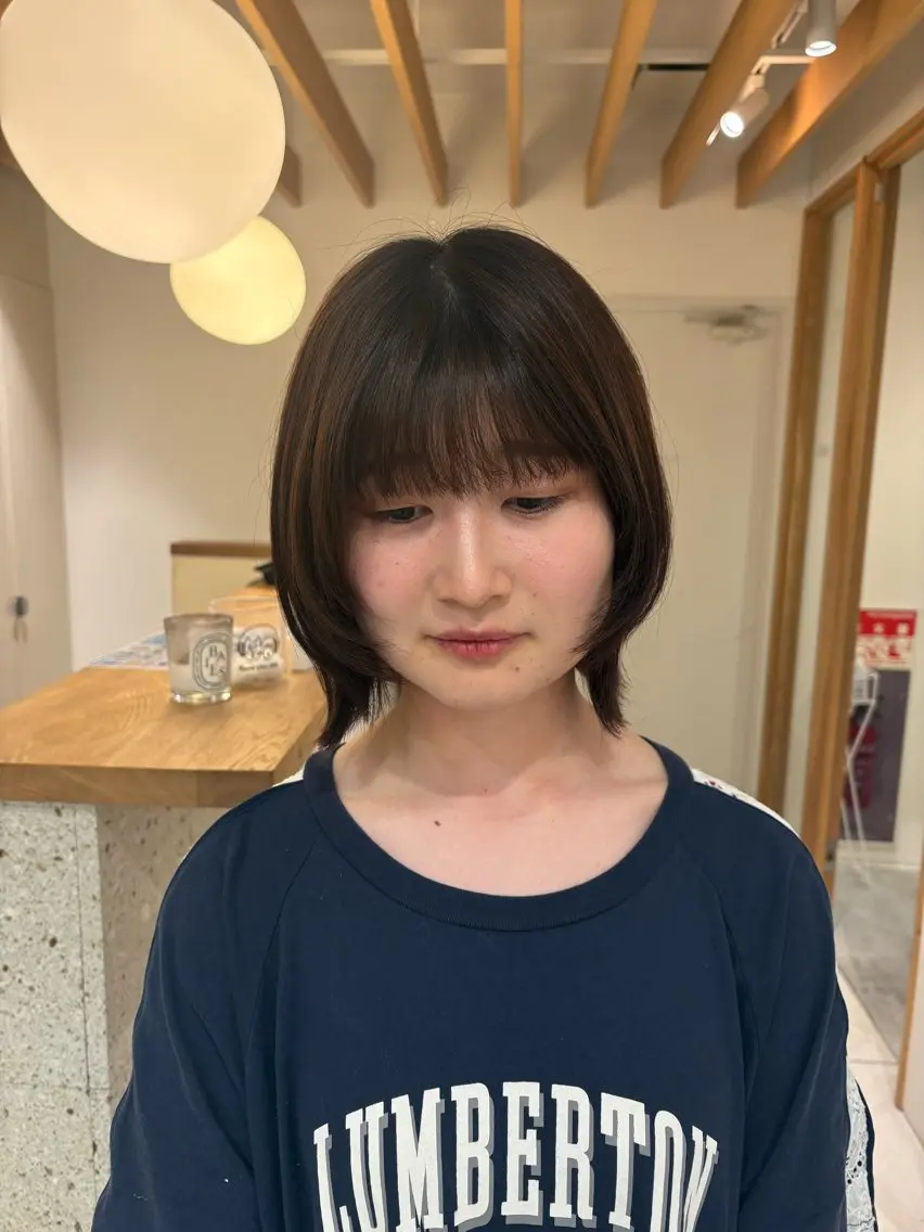 ショート ボブ くびれヘア レイヤーカット ヤスダ ホノカのヘアスタイル
