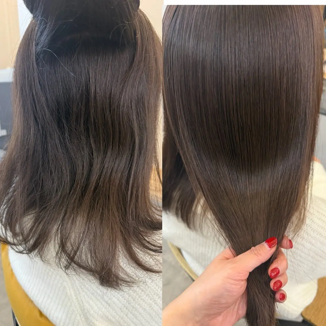 セミロング 🍎ブリーチモデル 募集AZUMI京都のヘアスタイル