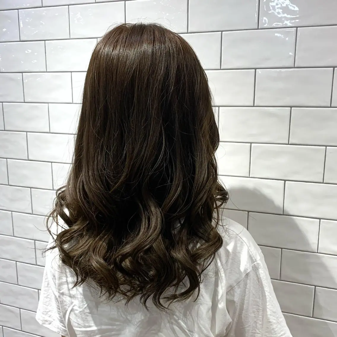 セミロング カラー 原山 直人のヘアスタイル