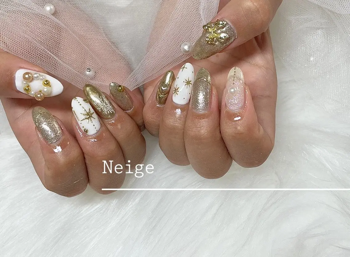 ネイル ハンドネイル Neige‪𓂃ai ＊梅津 / 松尾のネイルデザイン