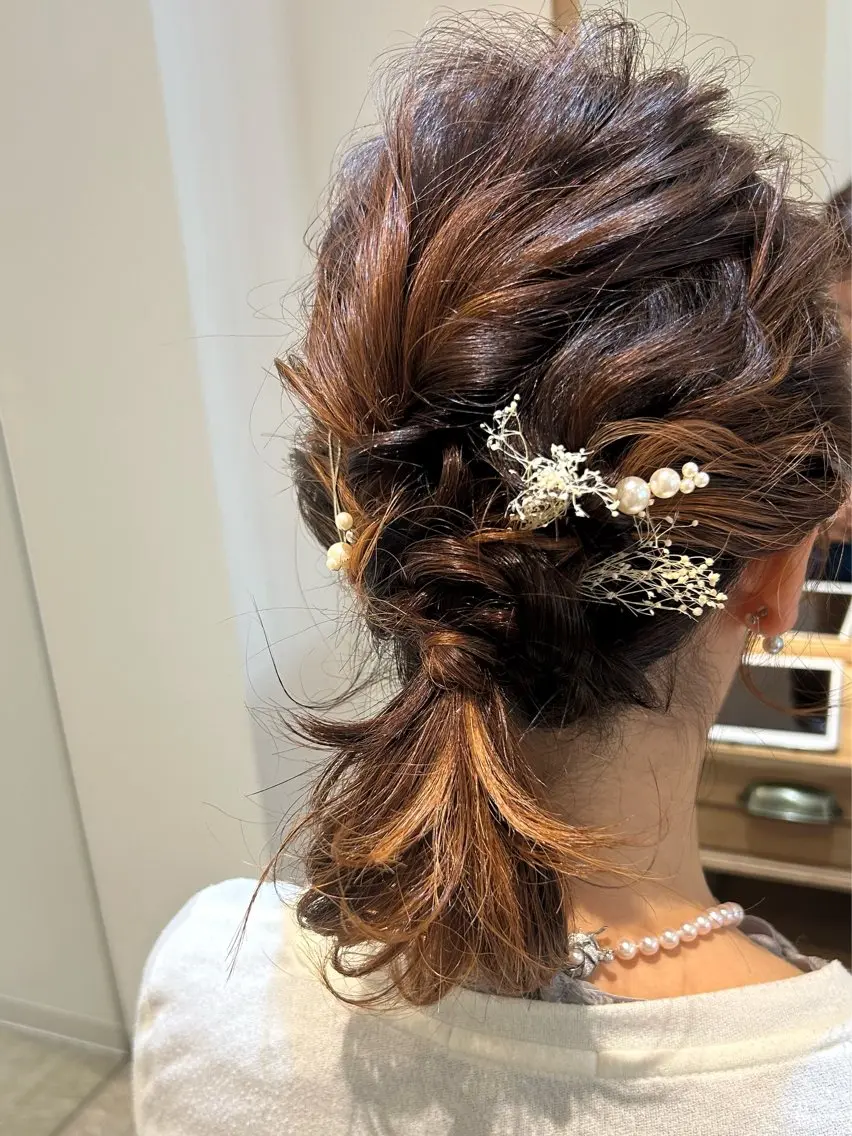 ミディアム ヘアアレンジ 大人の似合わせカット 髪質改善 ASUKAのヘアスタイル