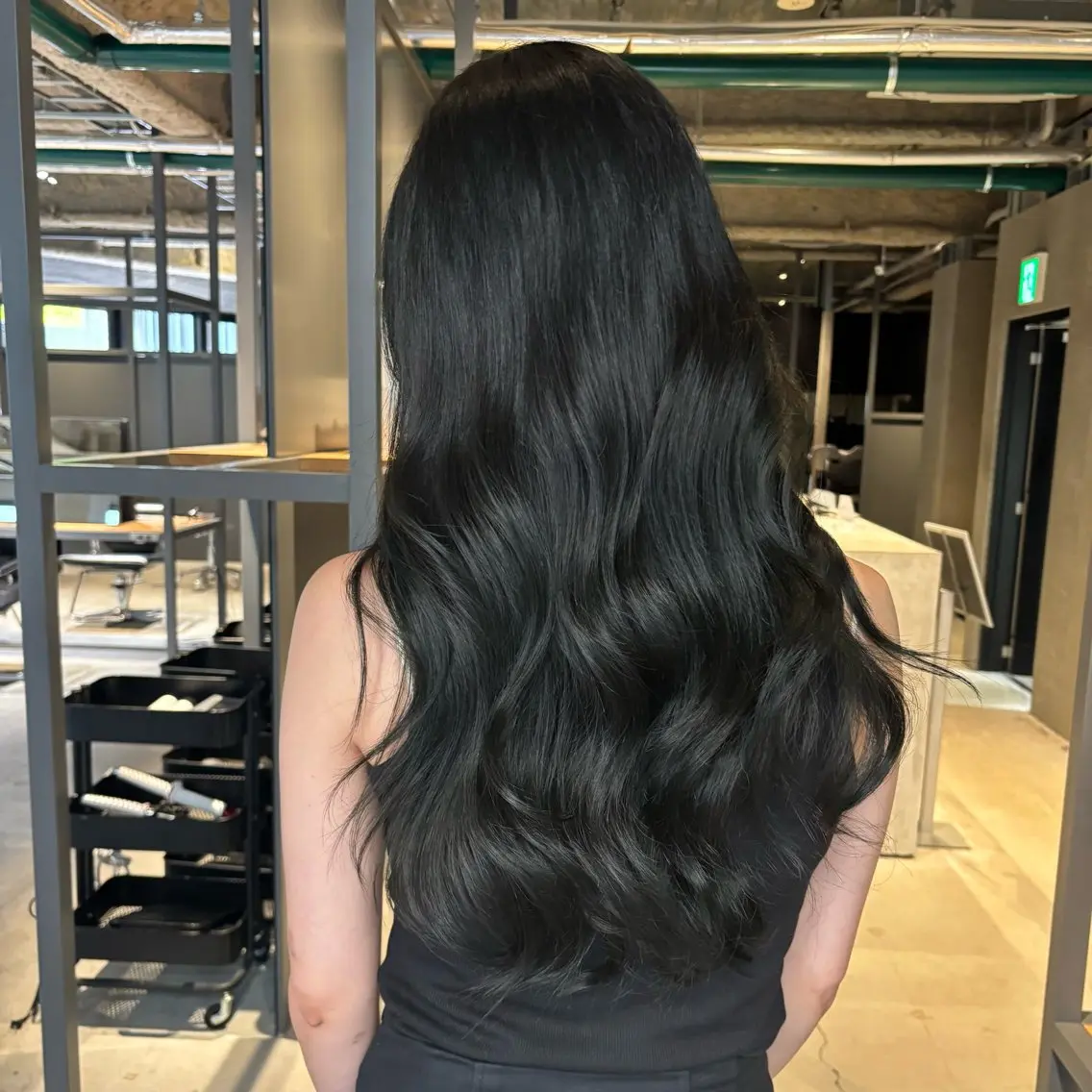 ロング カラー オリーブカラー ALBUM ୨୧のヘアスタイル