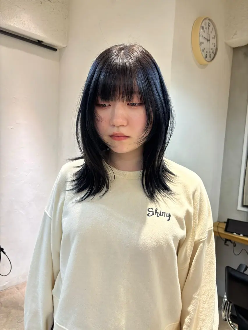ミディアム 盛れる透明感カラー momokaのヘアスタイル