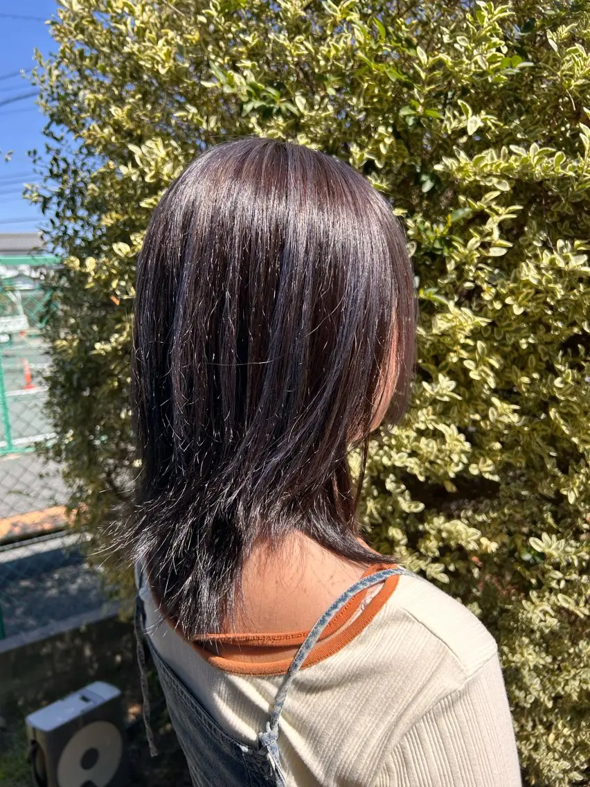 ミディアム カット ヘアカラー トリートメント SAORI 清須のヘアスタイル