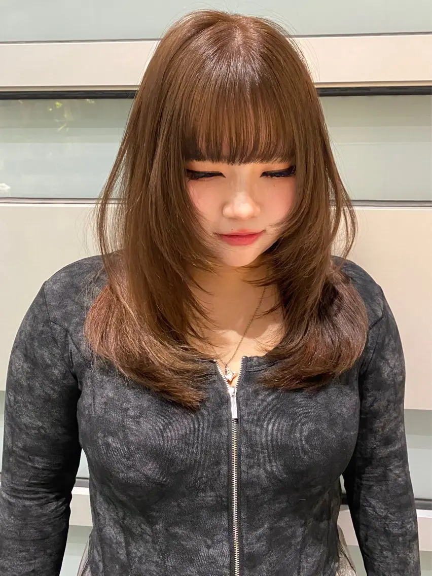 ミディアム カラー カット ヘアカラー トリートメント mai / linoah˚✧のヘアスタイル
