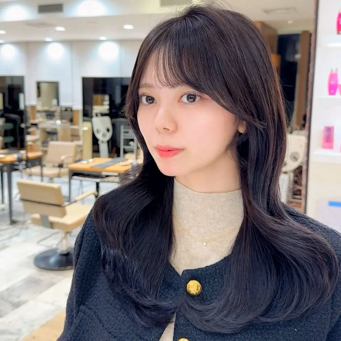 ロング カット ヘアカラー トリートメント 銀座/レイヤー 顔周りカット溝手優太のヘアスタイル