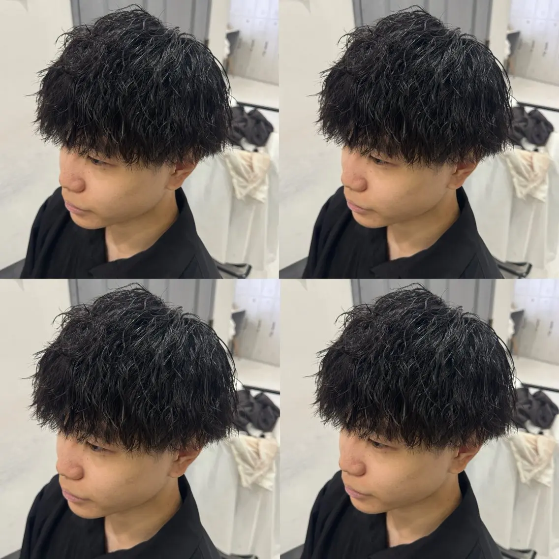 ミディアム パーマ メンズ カット パーマ トリートメント 🟣メンズパーマ 川端 永遠🟣のヘアスタイル