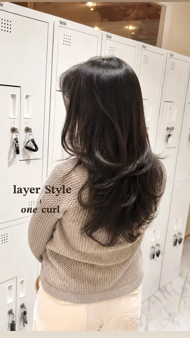 ロング カット レイヤー/韓国ヘア 角岡泉希のヘアスタイル