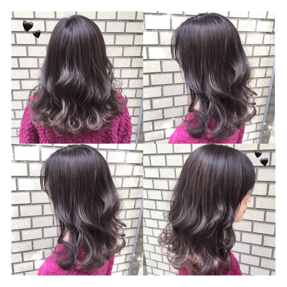 ミディアム カラー アディクシーカラー ブリーチ シルバー 韓国ヘア得意❤︎森澤 悠佳のヘアスタイル