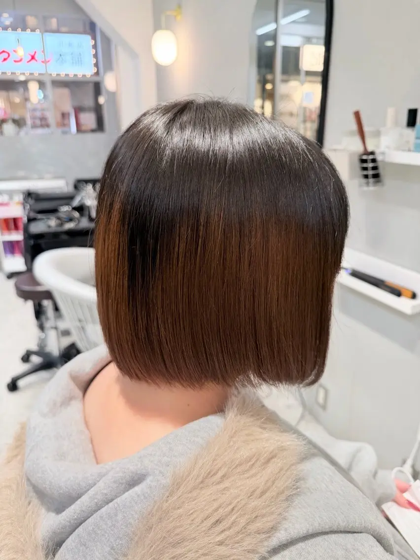 ショート ボブ カット よしおか†❤︎ 【縮毛矯正/ツヤ髪】のヘアスタイル