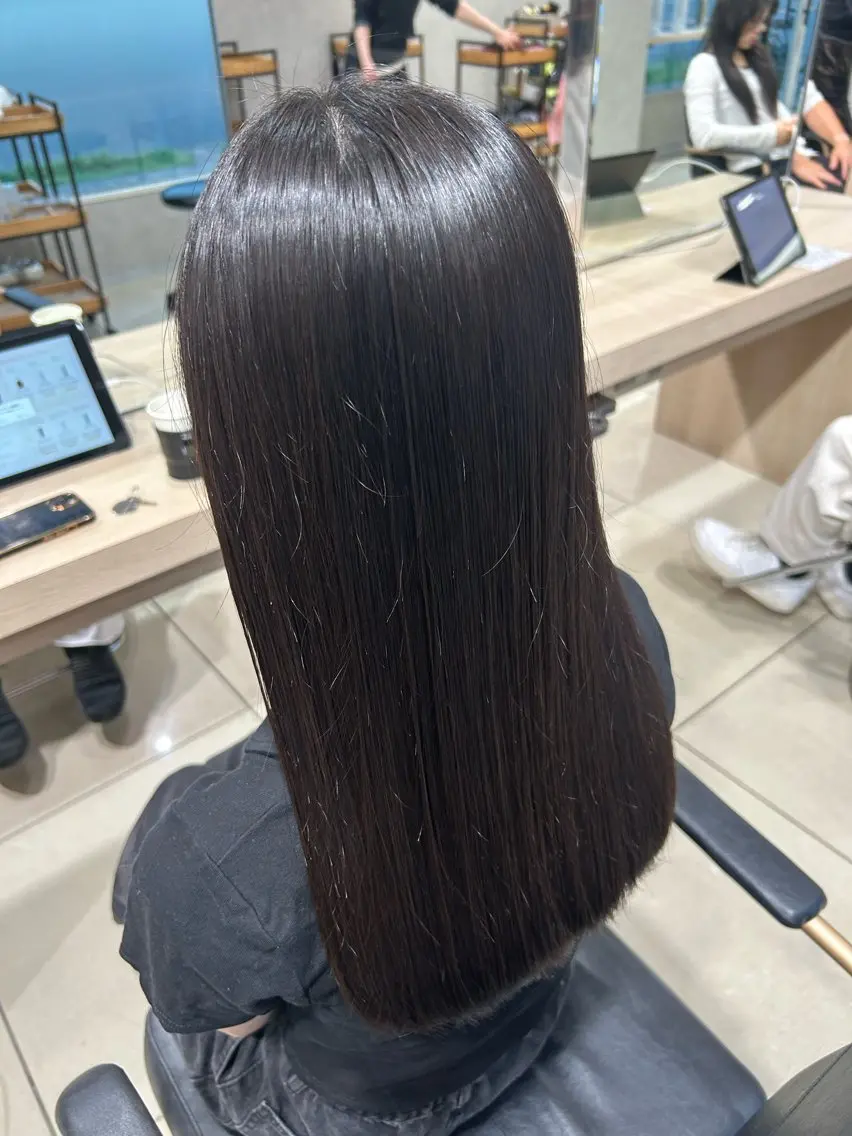 ロング パーマ カット 縮毛矯正 【🎀推しカラー × 艶髪】小池 雪奈のヘアスタイル