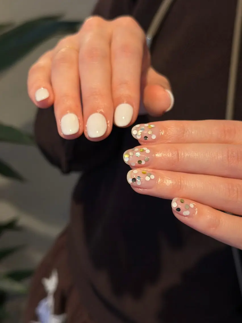 ネイル クリアネイル フラッシュネイル フラッシュマグ フレンチネイル マグネットネイル Luana nailのネイルデザイン