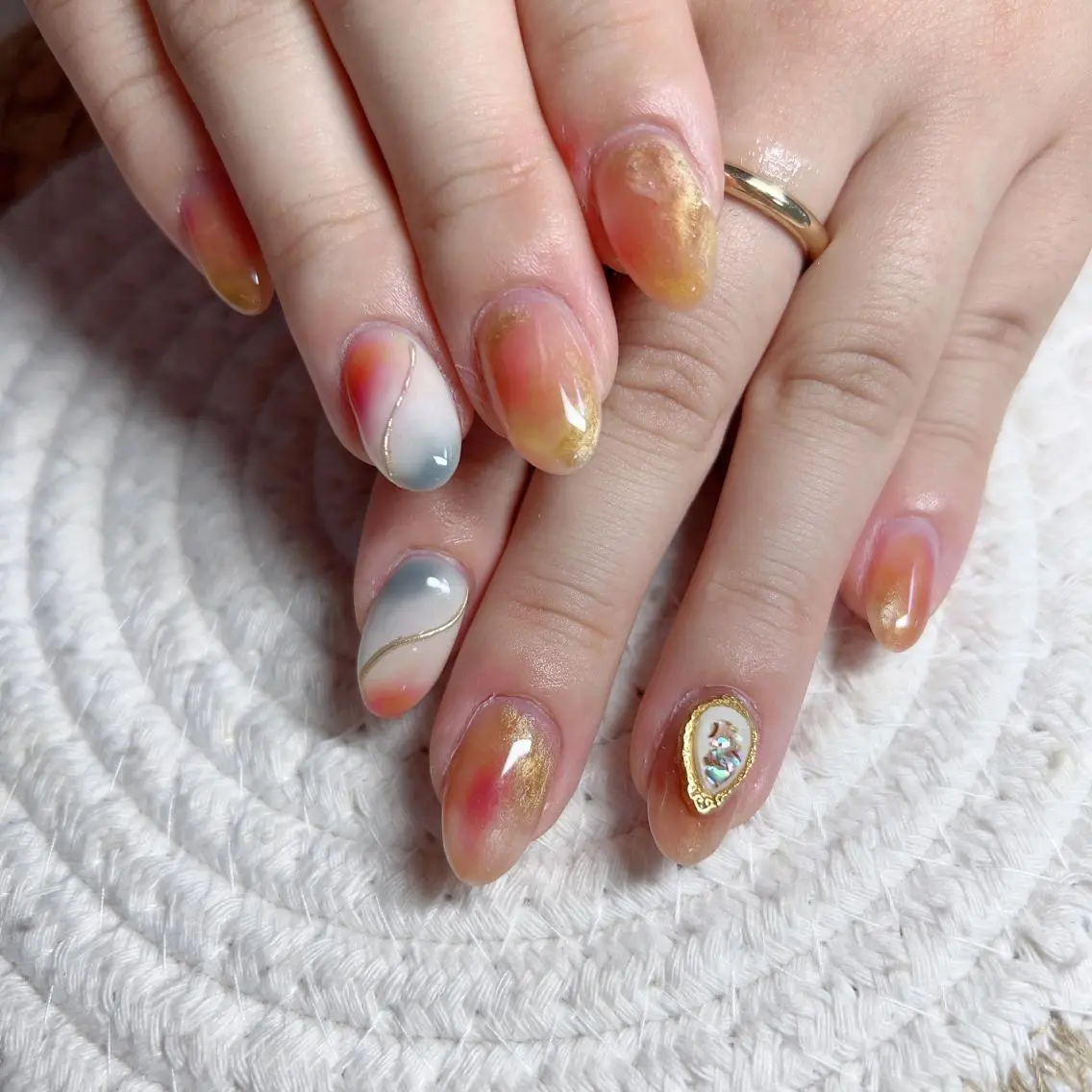 ネイル ハンドネイル M 🌷Nail 長さだし専門店のネイルデザイン