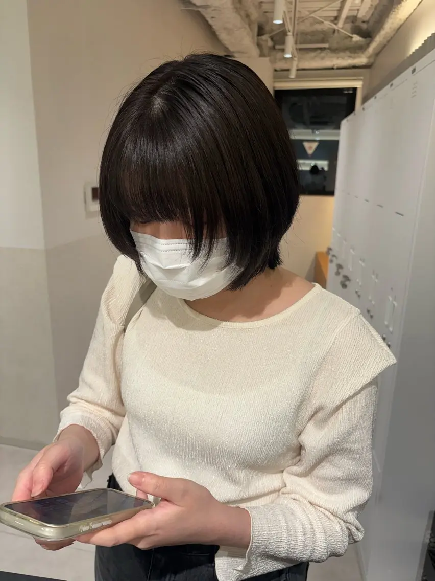 ショート カラー パーマ ヘアアレンジ ボブ ウルフカット カット ヘアカラー トリートメント ヘッドスパ ヘアセット 押切 響　のヘアスタイル