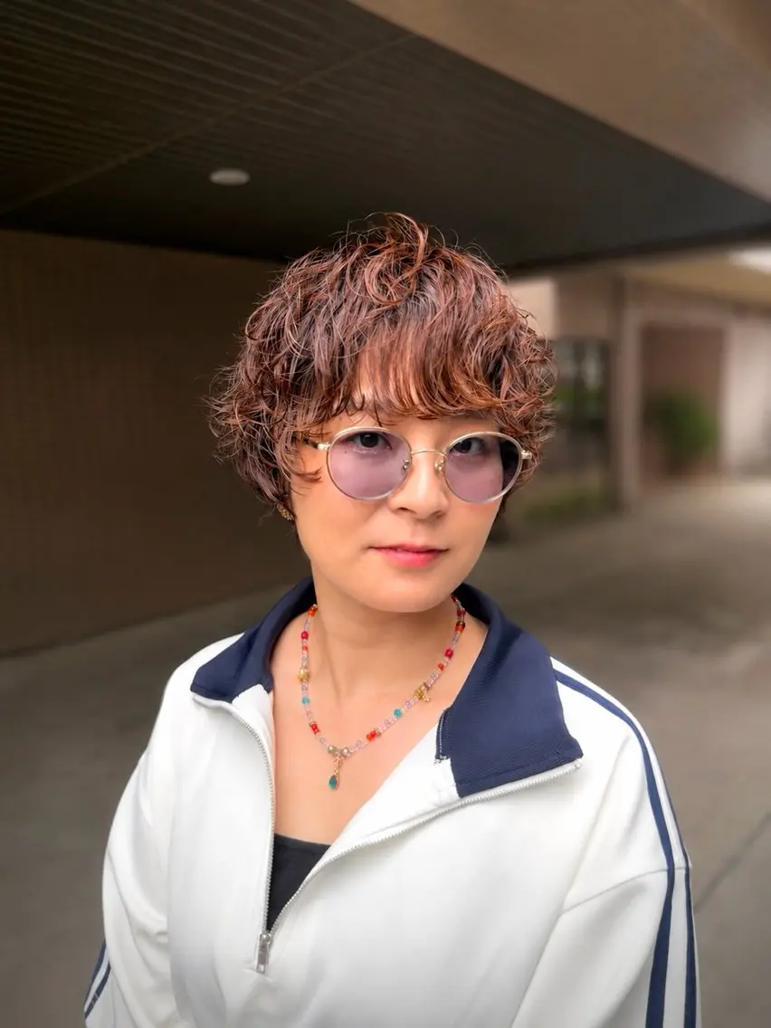 ショート パーマ ショートヘア カット パーマ 保坂 駿太郎のヘアスタイル