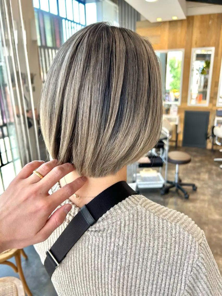 ミディアム カラーモデル募集中 美容室ハピスのヘアスタイル