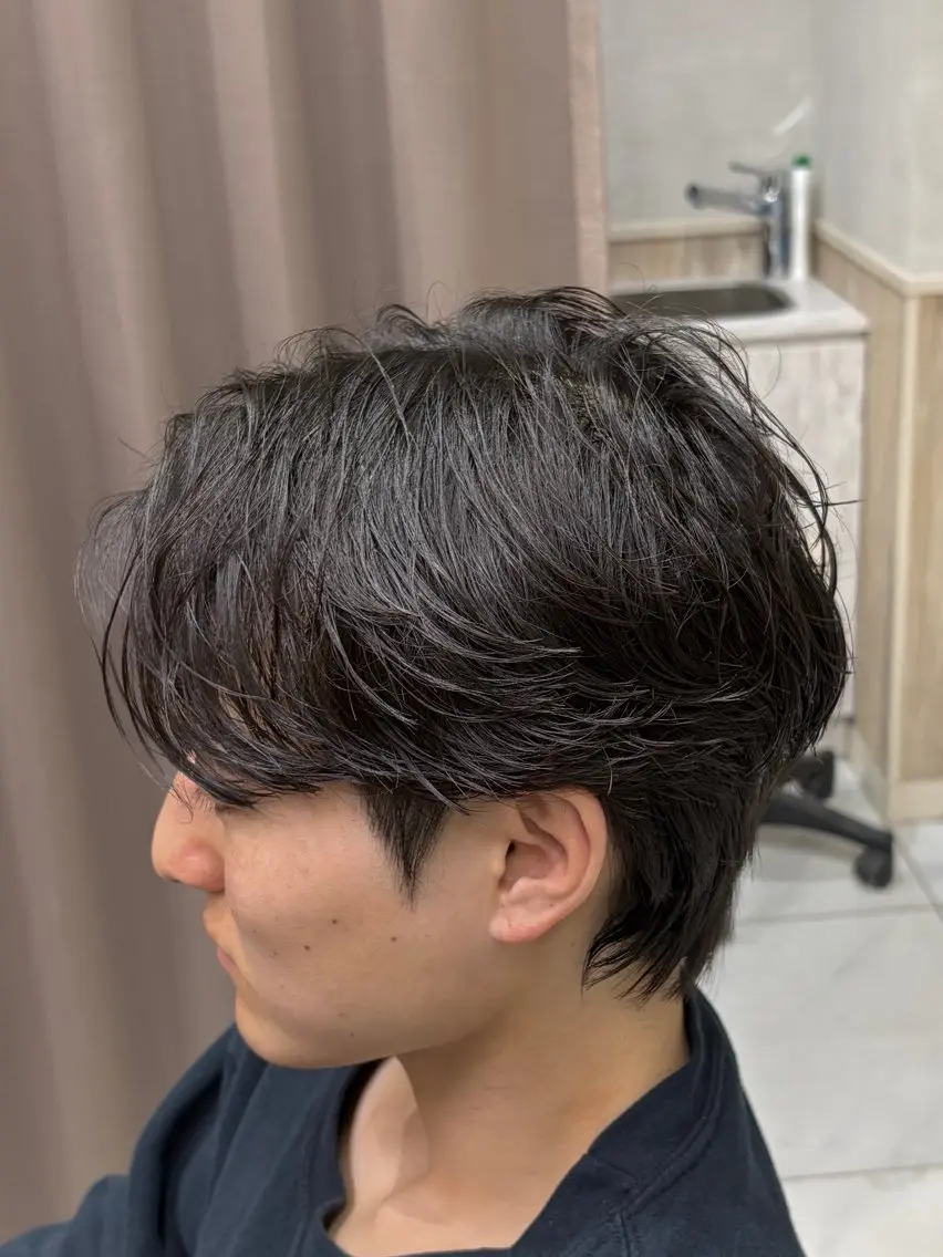 ショート パーマ メンズ カット パーマ GRANDEUR ryuのヘアスタイル