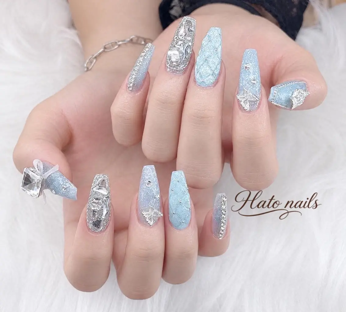 ロング ハンドネイル Hato Nailsのネイルデザイン