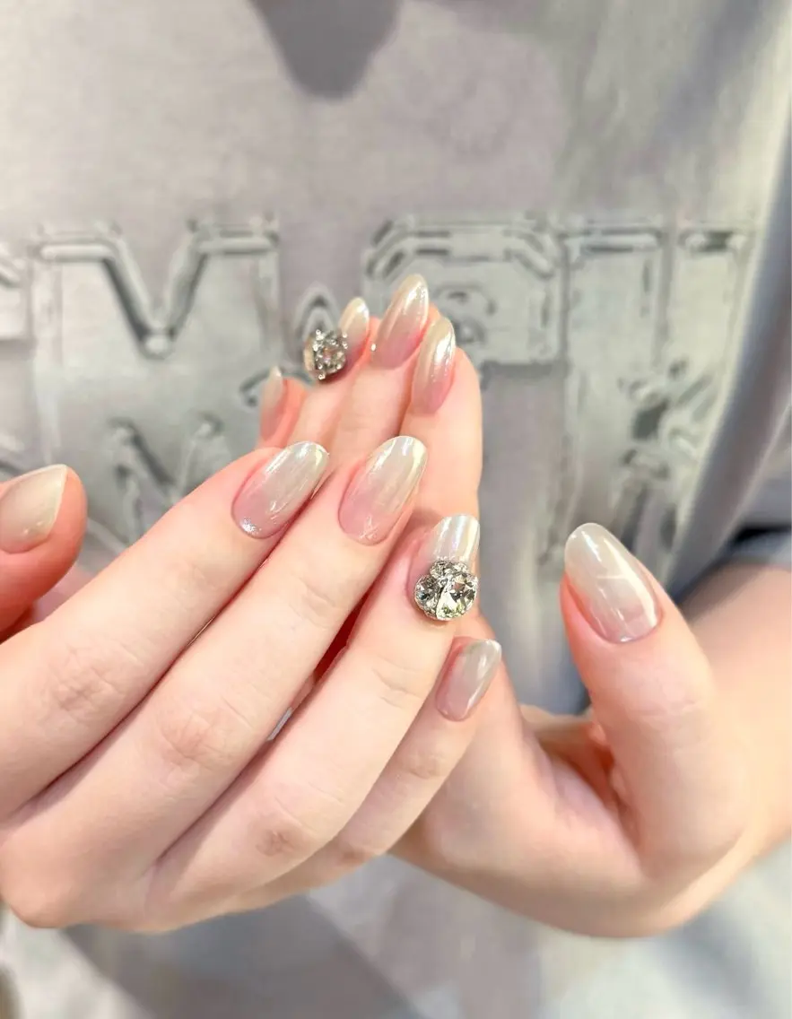ネイル アートネイル フレンチネイル マグネットネイル ミラーネイル オフィスネイル ハンドネイル Blossom nail_研修のネイルデザイン